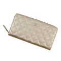Chanel Wallet Quilted Classic Long Zip CC Logo Patent