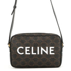 Celine Shoulder Bag Triomphe Horizontal Black