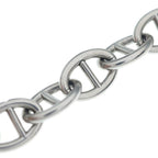 Gucci GG Logo Charm Anchor Chain Bracelet Silver — view 6