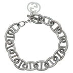 Gucci GG Logo Charm Anchor Chain Bracelet Silver — view 2