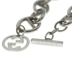 Gucci GG Logo Charm Anchor Chain Bracelet Silver — view 5