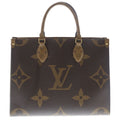 Louis Vuitton Monogram Reverse On The Go MM Tote Brown Leather Gold