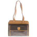 Celine Macadam Tote Brown Leather