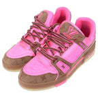 Louis Vuitton LV Trainer Line Monogram Low Cut Sneakers Pink Brown — view 2