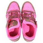 Louis Vuitton LV Trainer Line Monogram Low Cut Sneakers Pink Brown — view 4