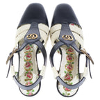 Gucci Double Backstrap Sandals Shoes Black White — view 4