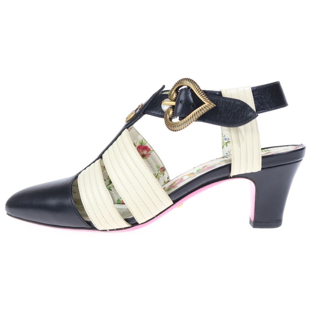 Gucci Double Backstrap Sandals Shoes Black White
