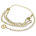 Chanel CC Logo Triple Chain Belt Gold