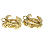 Chanel CC Logo Drop Crystal Earrings Gold — view 4