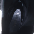Chanel CC Logo Leather Heels Short Boots Shoes Black — view 4