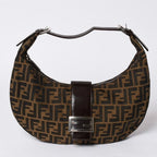 Fendi Mamma Baguette Bag Zucca Canvas Brown