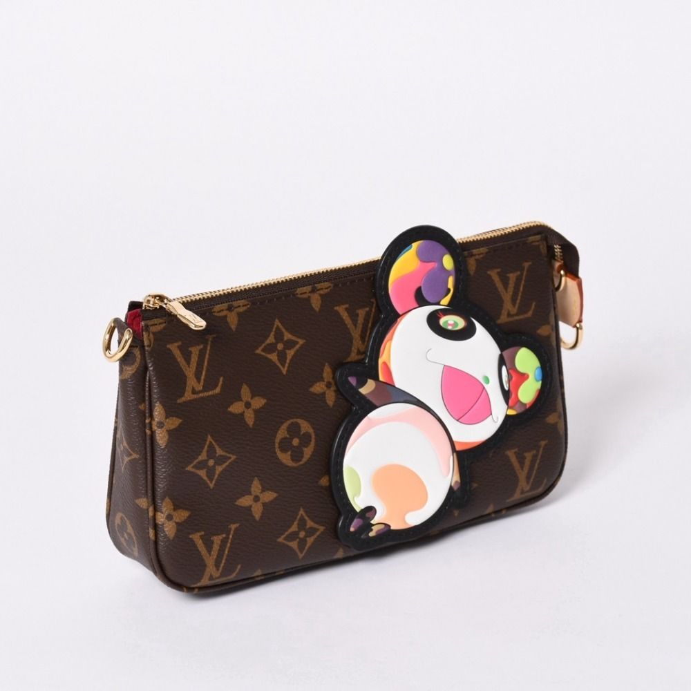Louis Vuitton LV Takashi Murakami Monogram Panda Pochette Accessoires Pouch — view 4