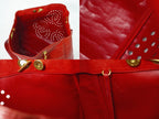 Chanel Perforated Triple CC Logo Shoulder Bag Tote Caviar Leather Red — view 8