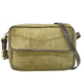 Loewe Anagram Shoulder Bag Pochette Suede Leather Beige