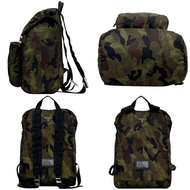 Prada Backpack Khaki Green Camouflage Mimetico Fumo — view 2