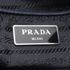 Prada Backpack Navy Nylon Saffiano Leather Triangle Logo — view 4