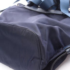 Prada Backpack Navy Nylon Saffiano Leather Triangle Logo — view 8