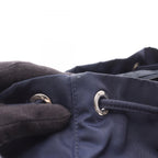 Prada Backpack Navy Nylon Saffiano Leather Triangle Logo — view 5