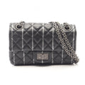 Chanel Shoulder Bag 2.55 Mini Quilted Black Lambskin Chain