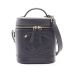 Chanel Handbag CC Logo 2-Way Navy Lambskin CC Vanity Chain