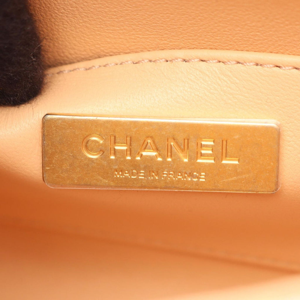 Chanel Shoulder Bag Quilted Top Handle 2-Way Pink Beige White Fabric Leather — view 4
