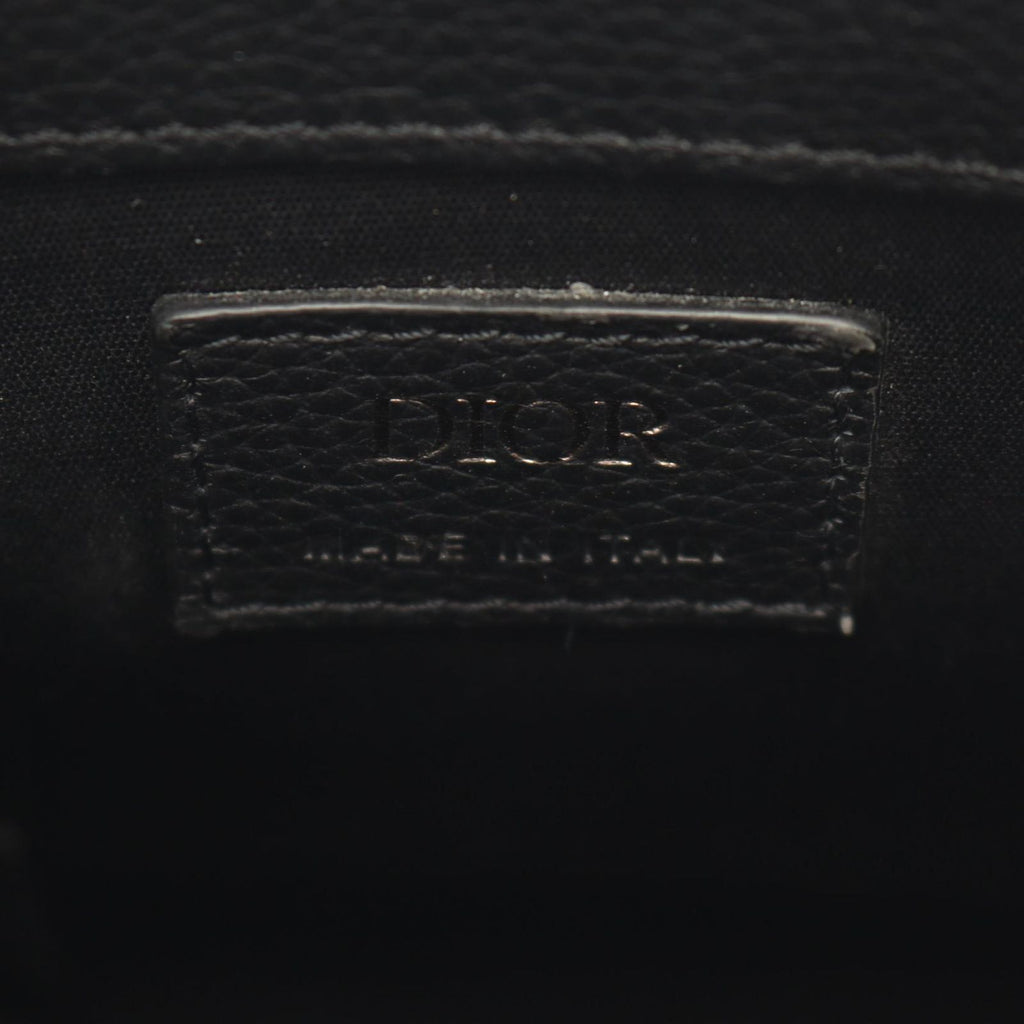 Dior Handbag Safari North South Mini Tote 2-Way Navy Canvas Leather Black — view 4
