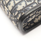 Dior Handbag Safari North South Mini Tote 2-Way Navy Canvas Leather Black — view 7
