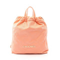 Chanel Backpack 22 Large Coral Pink Caviar Leather 22 Quilted Chain