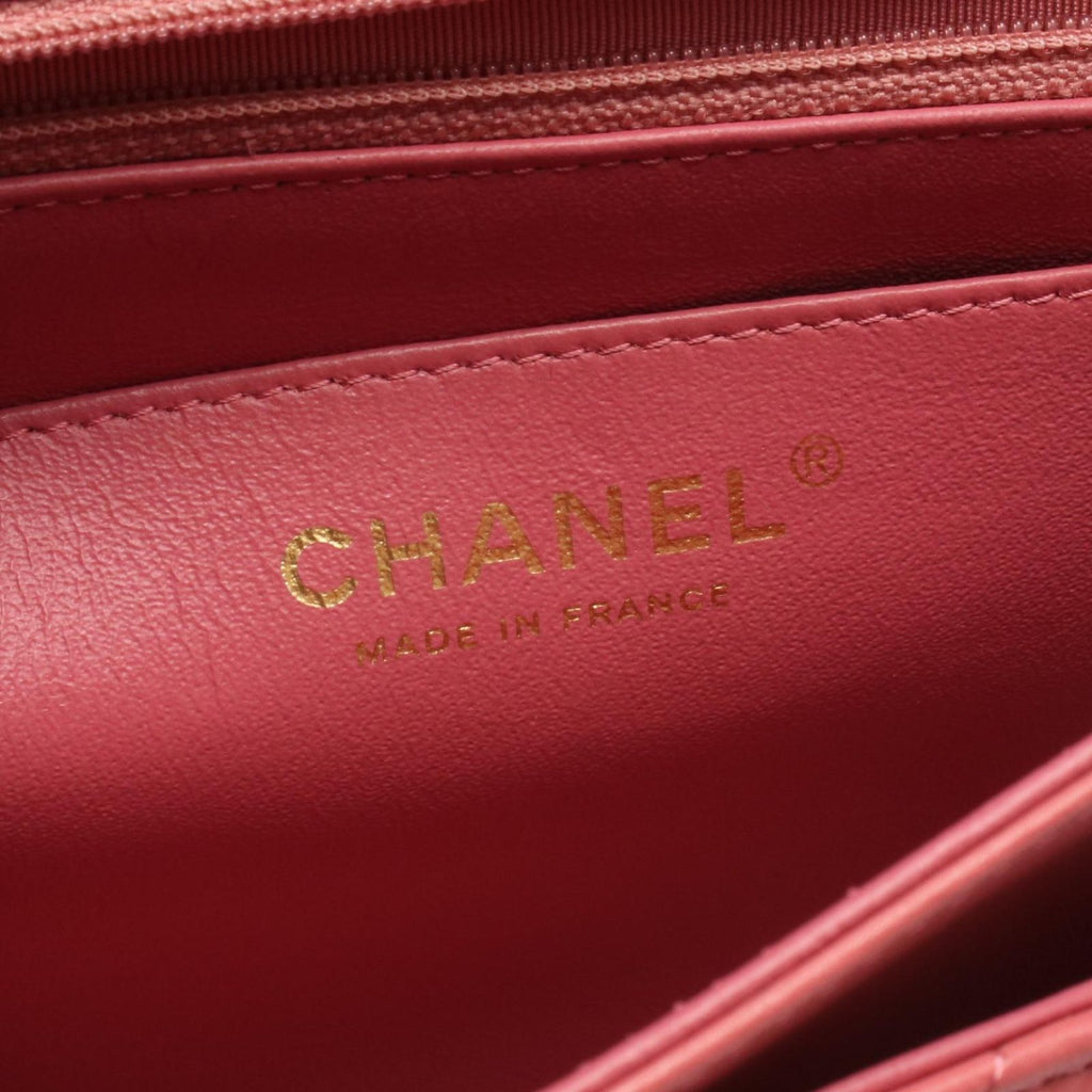 Chanel Shoulder Bag Quilted Single Flap Pink Leather Chain — view 4