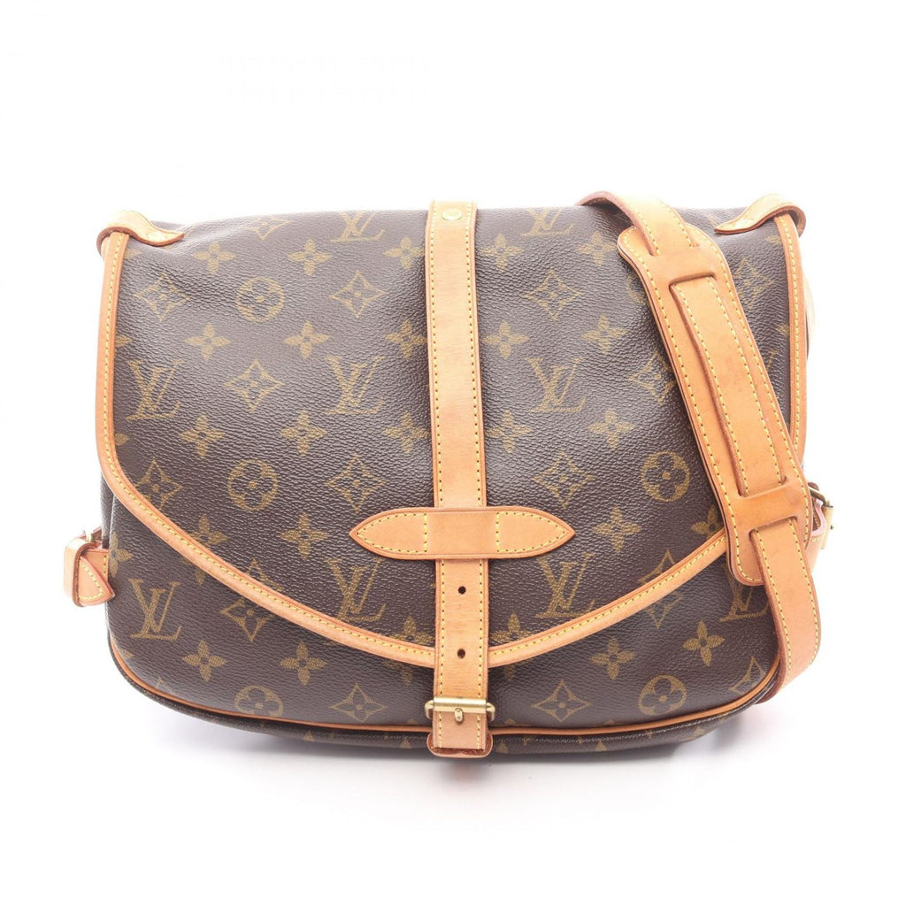 Louis Vuitton Shoulder Bag Saumur 30 Canvas Leather