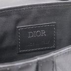 Dior Waist Bag Saddle Mini CD Diamond Black Canvas Leather CD — view 4