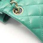 Chanel Shoulder Bag Mini Quilted Green Lambskin Chain — view 6