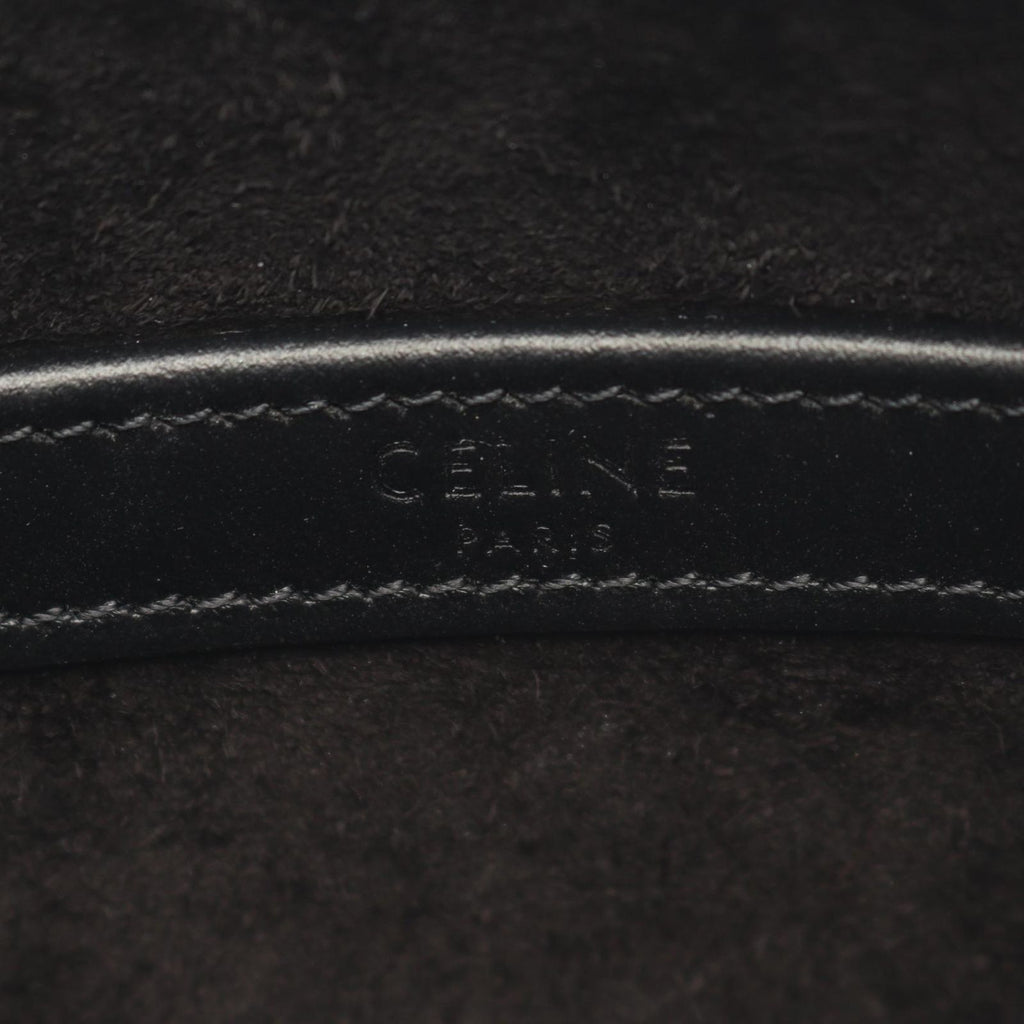 Celine Shoulder Bag Black Leather Triomphe — view 4