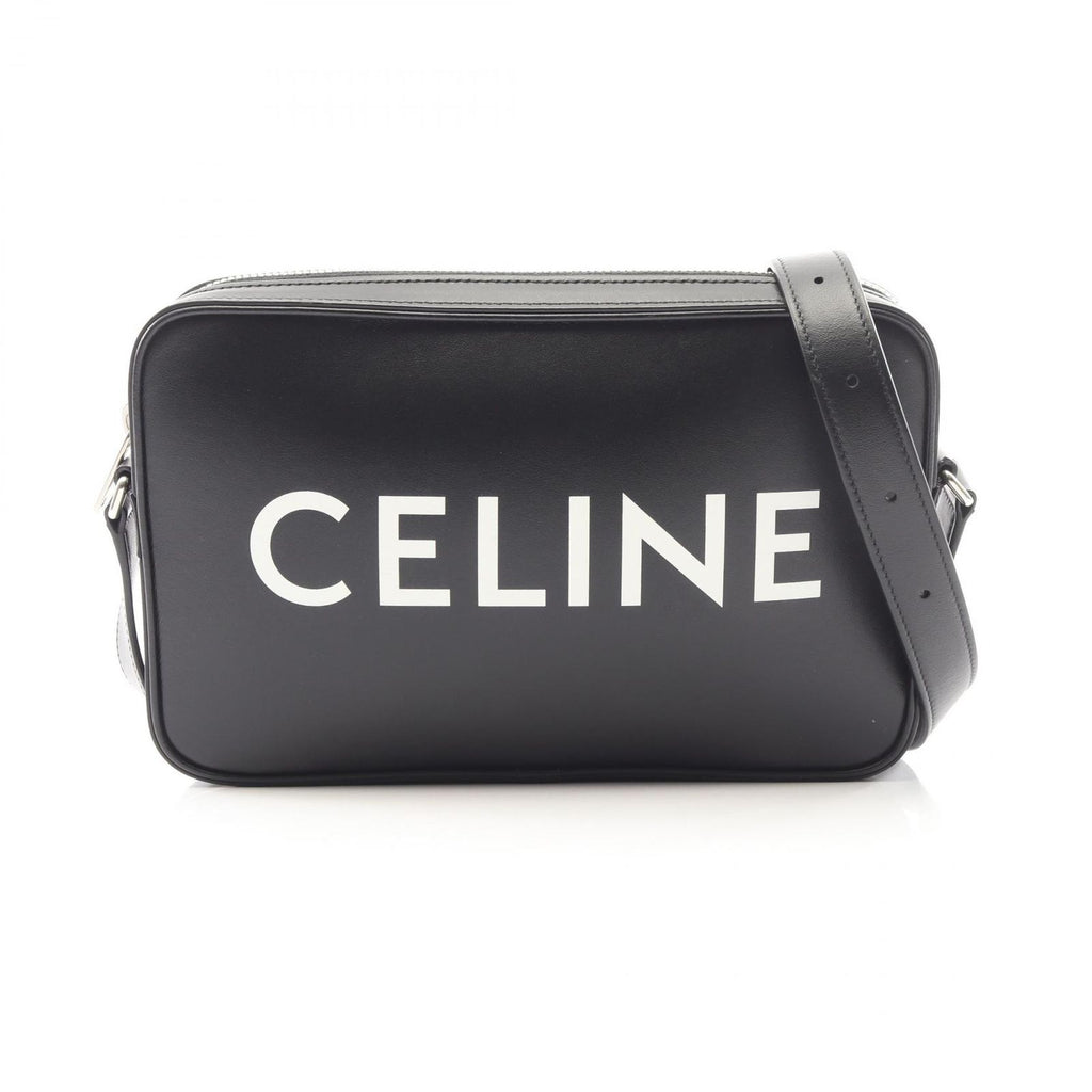 Celine Shoulder Bag Black Leather Triomphe