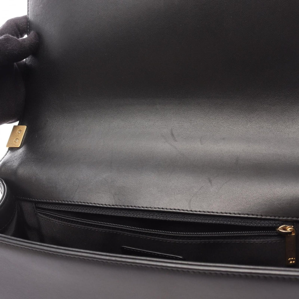 Chanel Shoulder Bag Large Quilted Black Lambskin Chain — view 6