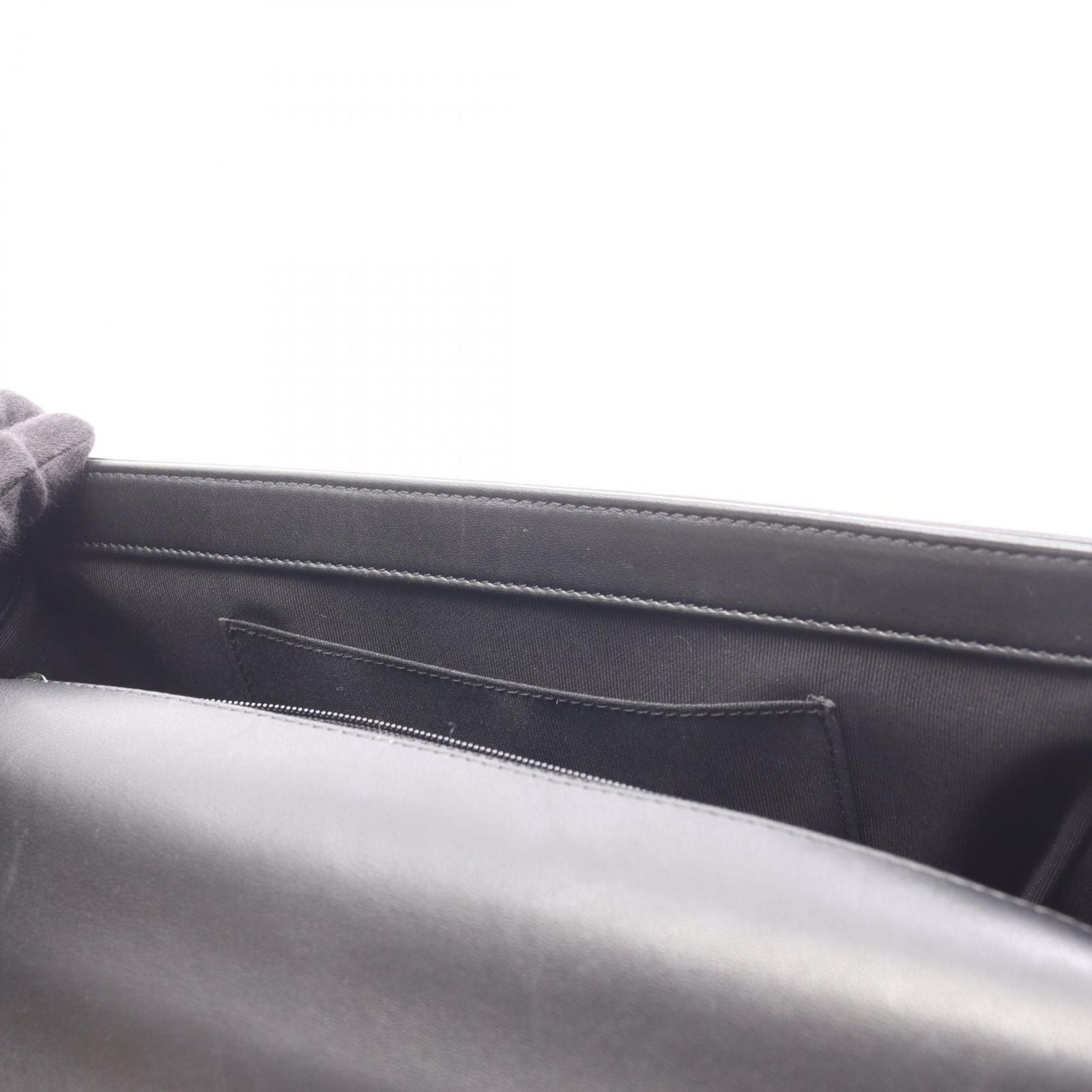 Chanel Shoulder Bag Large Quilted Black Lambskin Chain — view 8
