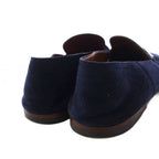 Hermes Saga Suede Loafers Moccasins 41 Navy PJ — view 3