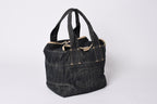 Chanel Sparkling Denim Tote Bag Fabric Indigo Gold — view 3