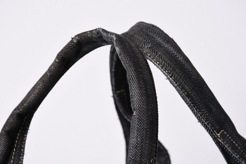 Chanel Sparkling Denim Tote Bag Fabric Indigo Gold — view 6