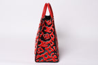 Louis Vuitton On The Go GM Monogram Tufted Black Red Tote Bag — view 5