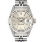 Rolex Datejust Sunray Silver Dial Full Ted Bezel Jubilee Bracelet 18k White