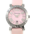 Tiffany & Co Watch Atlas Heart Date Roman Index Pink Dial SS Ceramic Satin