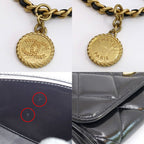 Chanel Tune Clutch Patent Leather Black Gold — view 9