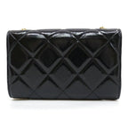 Chanel Tune Clutch Patent Leather Black Gold — view 2