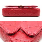 Chanel Phone Case Wallet Caviar Leather Red — view 4