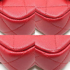 Chanel Phone Case Wallet Caviar Leather Red — view 5