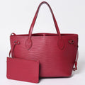 Louis Vuitton Neverfull PM Handbag Epi Leather Bordeaux Silver