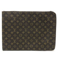 Louis Vuitton Clutch Posh Documan Monogram Canvas Brown