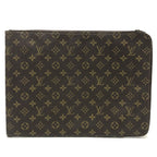 Louis Vuitton Clutch Posh Documan Monogram Canvas Brown