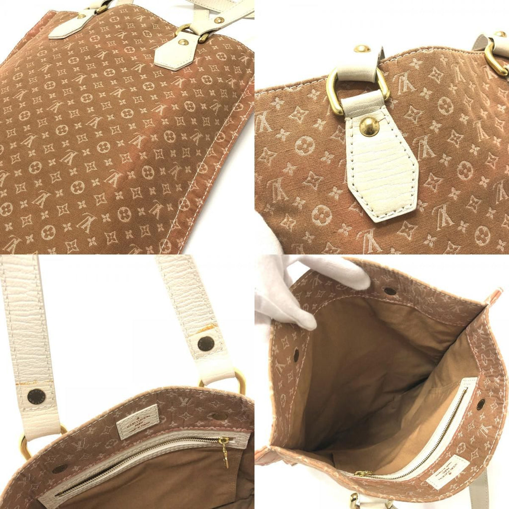 Louis Vuitton Tote Tangier Leather Canvas Beige — view 8